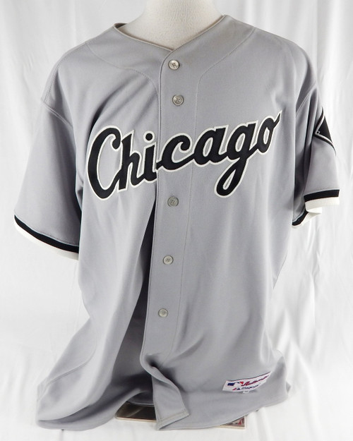 Mens Chicago White Sox Blank Authentic Grey Jersey Majestic 52 925