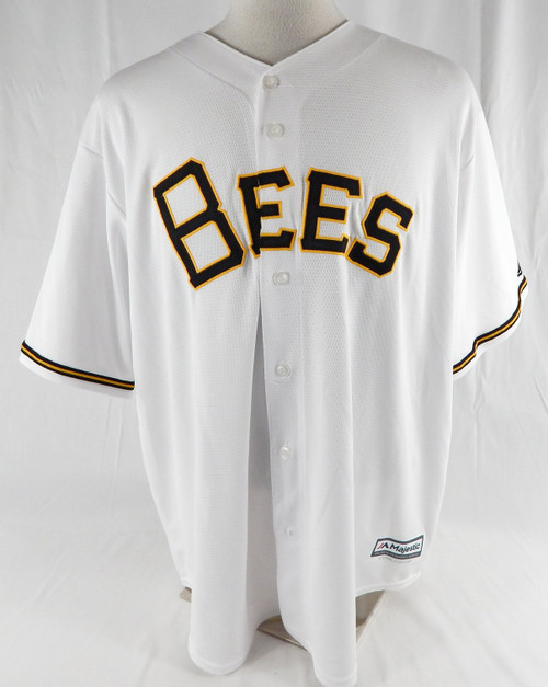 2000s Mens Salt Lake Bees Blank Authentic White Jersey Majestic 2XL 970