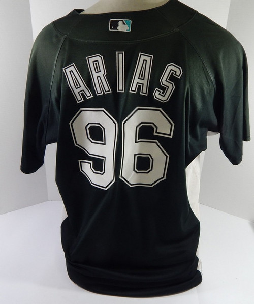 Florida Marlins Arias #96 Game Used Black Jersey BP ST XL DP53558