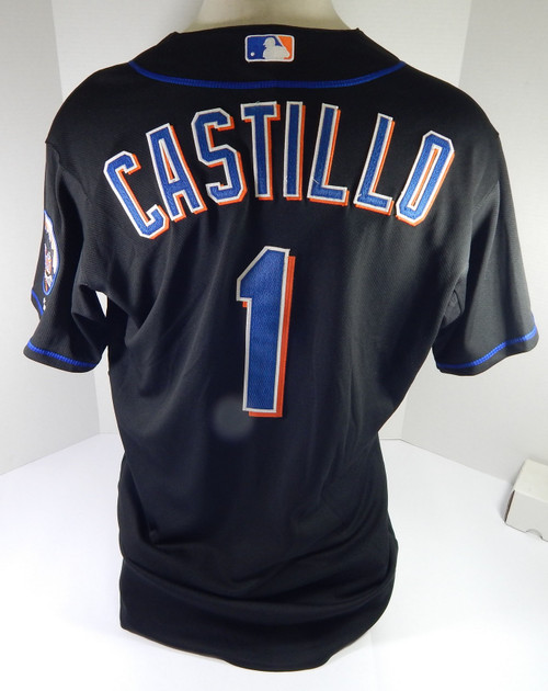 2011 New York Mets Luis Castillo #1 Game Issued Pos Used Black Jersey 48 DP53223