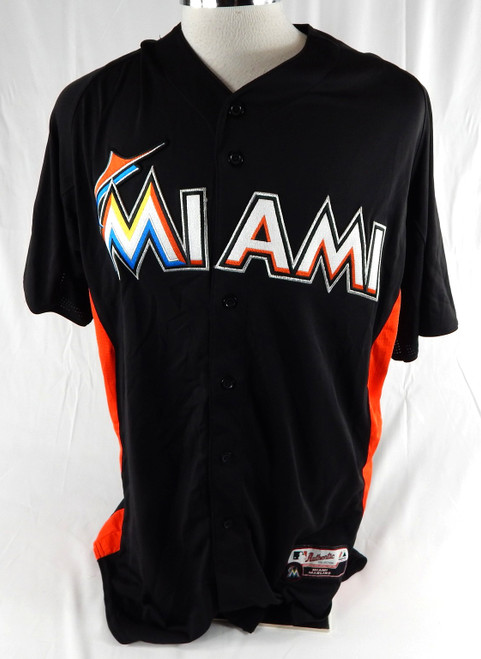 2014-16 Miami Marlins Cruz #73 Game Used Black Jersey ST BP 46 008