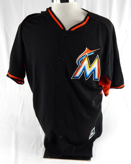 2014-16 Miami Marlins Brian Ellington #83 Game Used Black Jersey ST BP 48 010