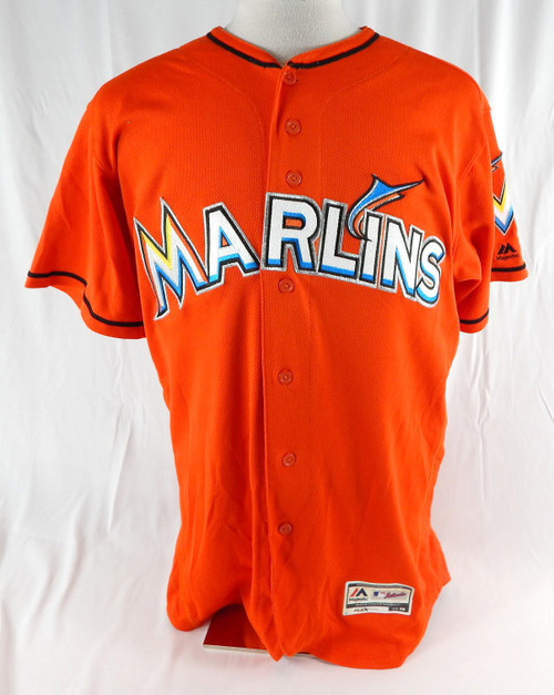 2012-17 Miami Marlins Jeff Brigham #59 Game Used Orange Jersey 46 034