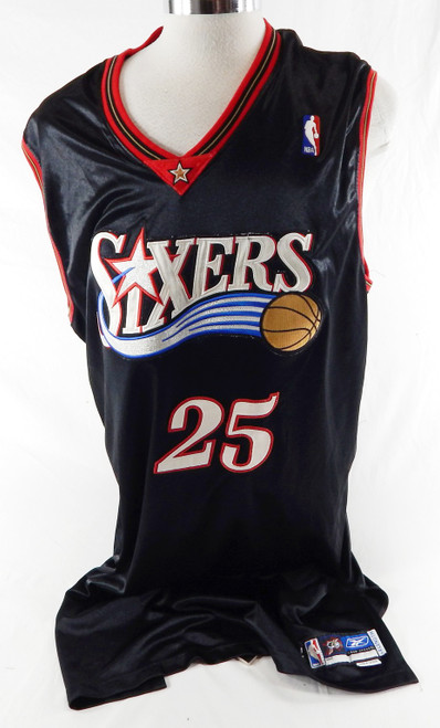 2004-05 Philadelphia 76ers Marc Jackson #25 Game Issued Black Jersey 52 681