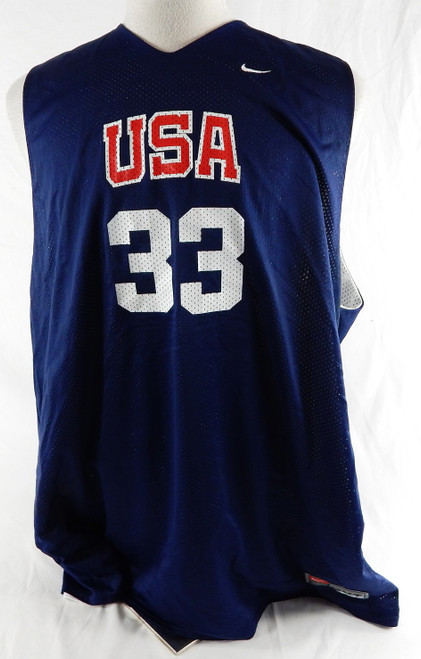 2000s Team USA Basketball #33 Game Issued Navy Practice Jersey 2XL 692