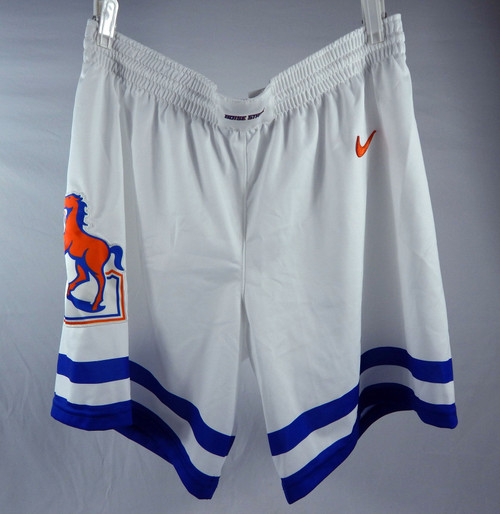 2021-22 Boise State Broncos Milner #25 Game Used White Shorts Basketball XL 1