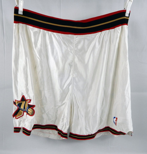 2001-06 Philadelphia 76ers Allen Iverson #3 Game Issued White Shorts 44 281