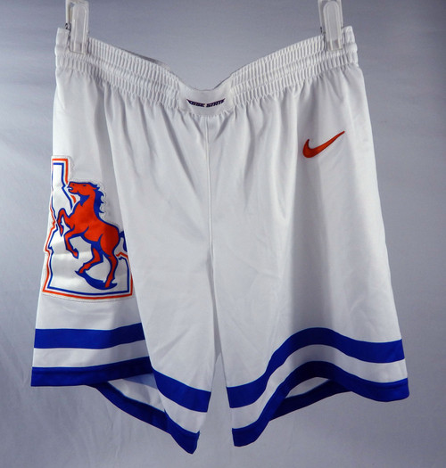 2023-24 Boise State Broncos #30 Game Used White Shorts Mens Basketball L 310
