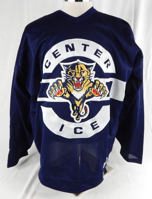 1990s Florida Panthers Aaron MacDonald #75 Game Used Navy Practice Jersey 54 8
