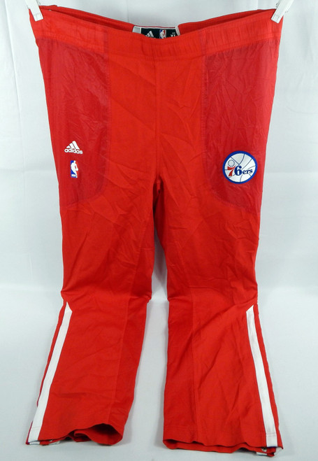 2011-12 Philadelphia 76ers Earl Watson #11 Game Used Red Warm Up Pants XL 433
