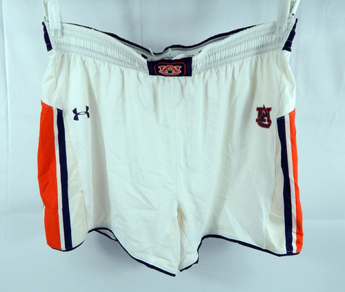 2012-13 Auburn Tigers #23 Game Used White basketball Shorts L 416