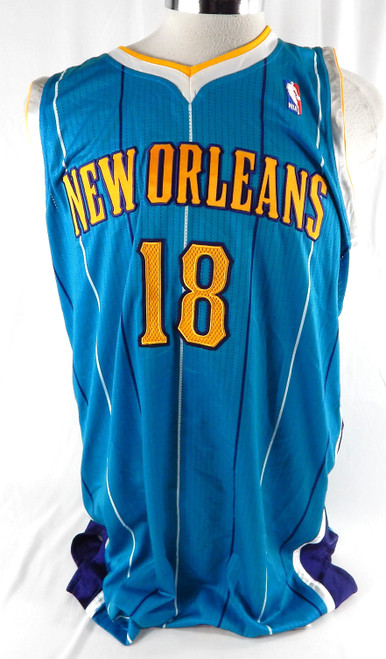 2011-12 New Orleans Hornets Jones #18 Game Used Blue Jersey 3XL 370