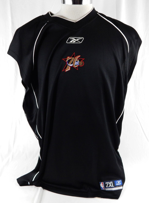 2002-06 Philadelphia 76ers #9 Game Used Black Tank Top Shirt 2XL 420