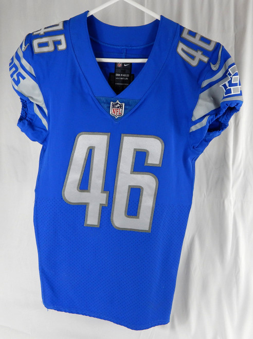 2017 Detroit Lions Marcus Cromartie #46 Game Used Blue Jersey 38 656