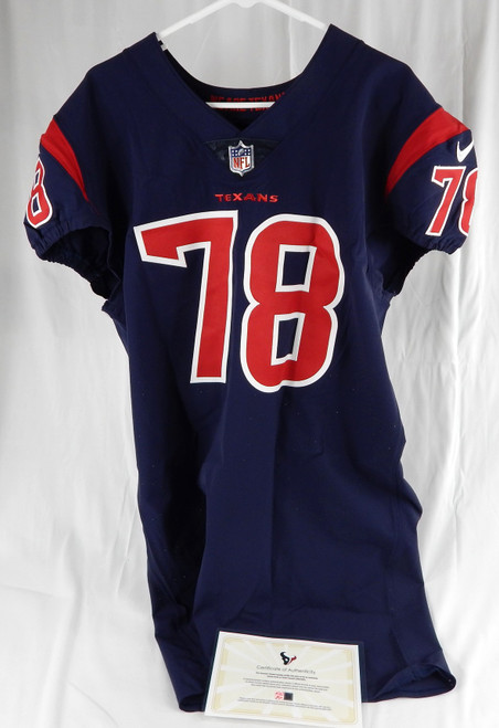 2021 Houston Texans Laremy Tunsil #78 Game Issued Navy Jersey Color Rush 48 969