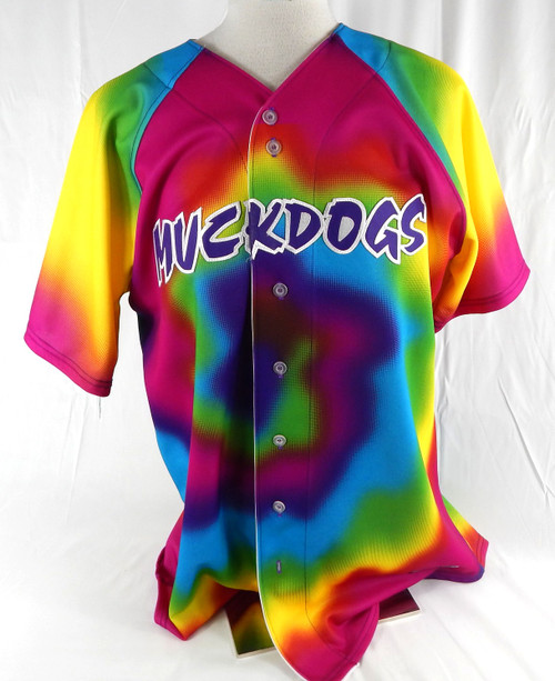 2005 Batavia Muckdogs #41 Game Used Tie Dye Jersey 50 845