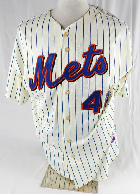2011 New York Mets Oliver Perez #46 Game Issued Cream Jersey Alternate 48 203