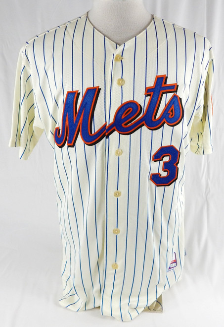 2011 New York Mets Luis Hernandez #3 Game Issued Cream Jersey Alternate 44 204