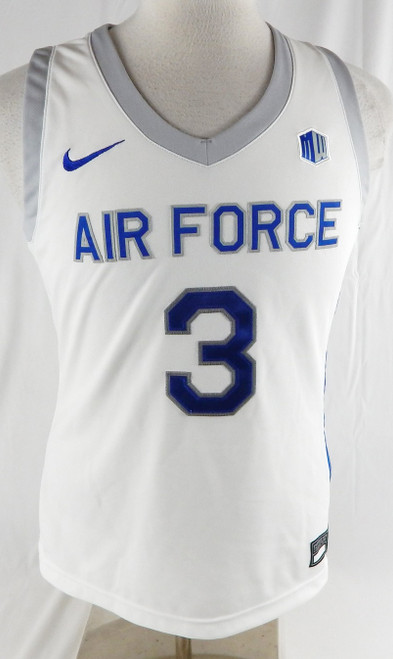 2023-24 Air Force Falcons #3 Game Used White Jersey Basketball L 228