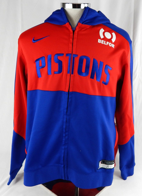 2024-25 Detroit Pistons Tim Hardaway Jr #8 Game Used Red Warm Up Jacket L 559