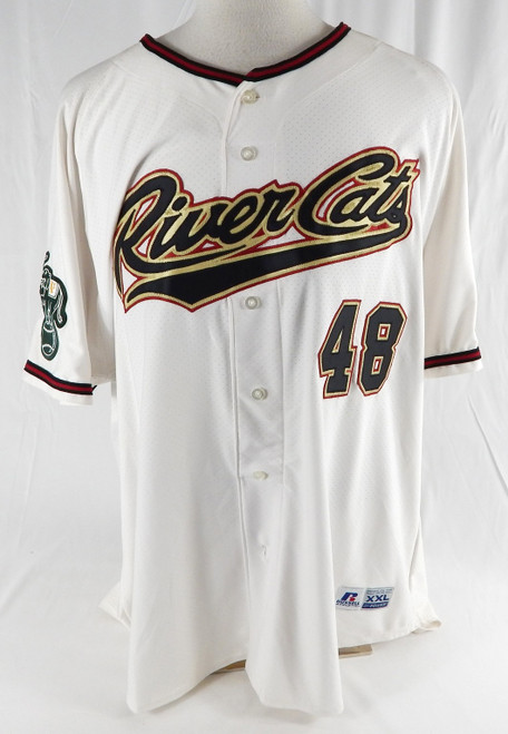 Sacramento River Cats #48 Game Used White Jersey XXL 730