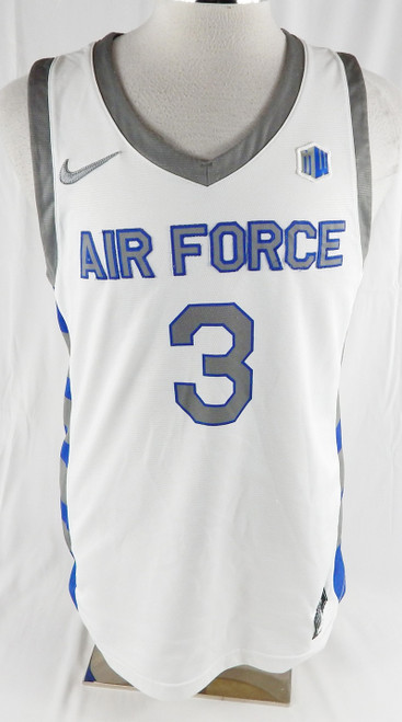 2022-23 Air Force Falcons #3 Game Used White Jersey Basketball L 196