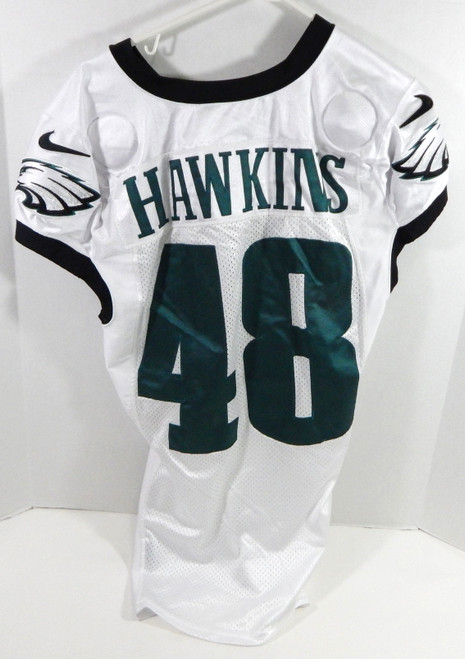 2017 Philadelphia Eagles Josh Hawkins #48 Game Used White Practice Jersey 46 77