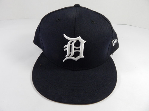 Detroit Tigers Game Issued Pos Used Navy Hat 8 DP49676