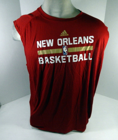 2011-12 New Orleans Pelicans Team Issued Red Training Top Shirt 2XL DP61680