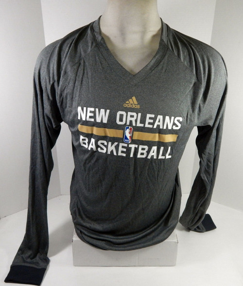 2014-15 New Orleans Pelicans Team Issued Grey Longsleeve Training Shirt 3XL+2 9