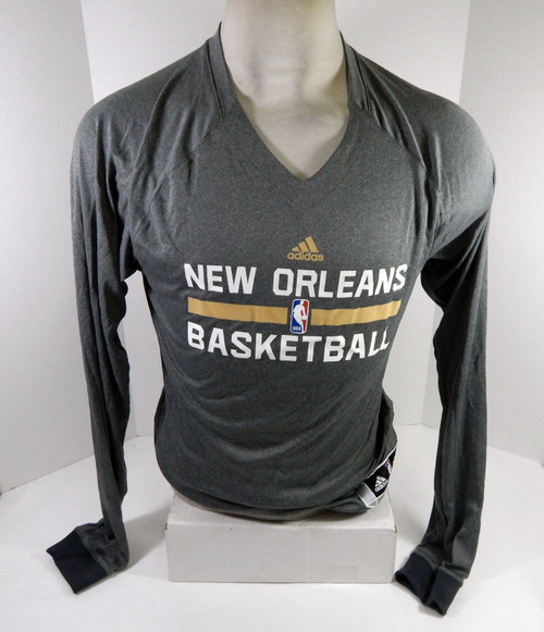 2012-13 New Orleans Pelicans Team Issued Grey Longsleeve Training Shirt 2XL+2 83