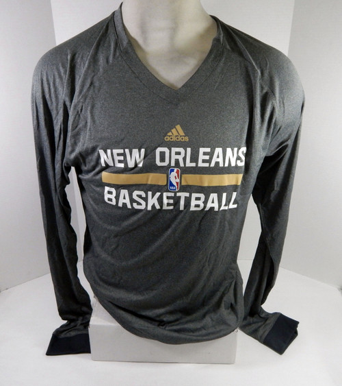 2014-15 New Orleans Pelicans Team Issued Grey Longsleeve Training Shirt 3XL+2 85