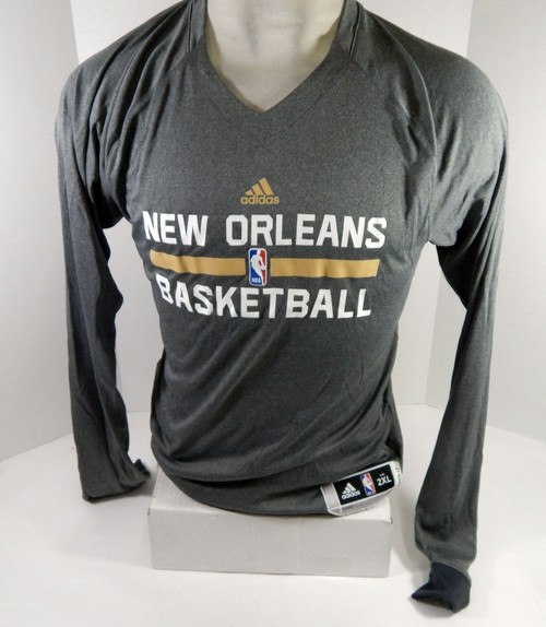2012-13 New Orleans Pelicans Team Issued Grey Longsleeve Training Shirt 2XL+2 8
