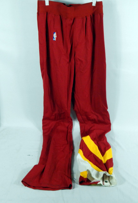 1987-88 Atlanta Hawks Game Issued Red Warm Up Pants 36 DP76255