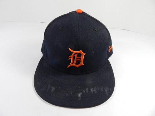 Detroit Tigers #77 Game Used Navy Hat 7.5 DP49816