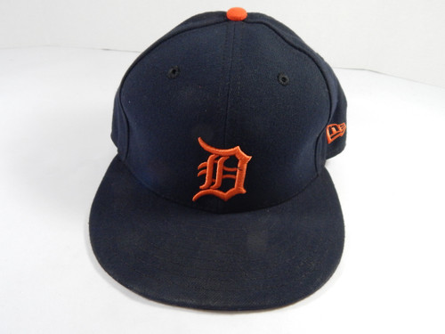 2022 Detroit Tigers #50 Game Issued Pos Used Navy Hat 7 VS981775 DP49863