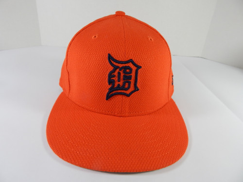 2017 Detroit Tigers Myles Jaye #65 Game Issued Pos Used Orange Hat BP 1