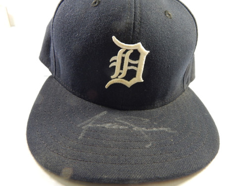 2015 Detroit Tigers Andrew Romine #27 Game Issued Pos Used Navy Hat 7.25 15