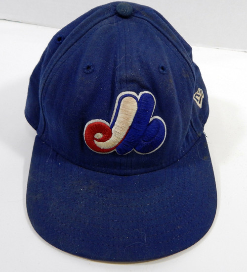 Delware Expos Isaiah Wright #6 Game Used Navy Hat M-L DP22664