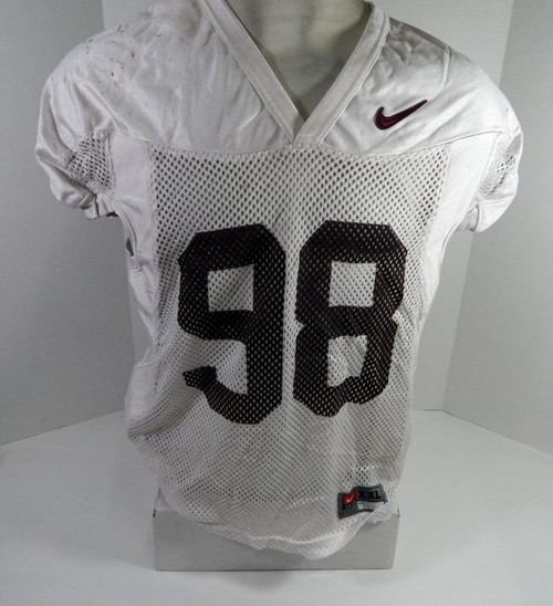 Virginia Tech Hokies #98 Game Used White Practice Jersey 2XL DP64712