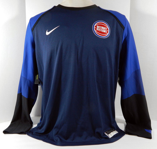 2018-19 Detroit Pistons Team Issued Blue Shooting Shirt Nike 933138-419 XL 51S
