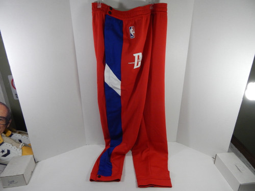2019-20 Detroit Pistons Game Issued Red Warm Up Pants CN5481-657 2XL 61S