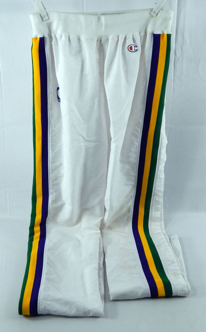 1995-96 Utah Jazz Karl Malone #32 Game Used White Warm Up Pants 40 104