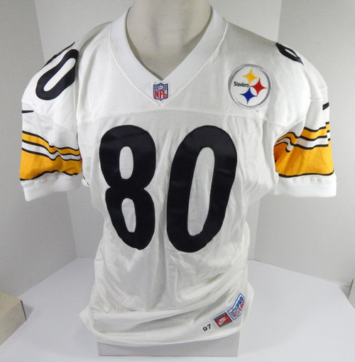 1997 Pittsburgh Steelers #80 Game Issued White Jersey 46 DP49567