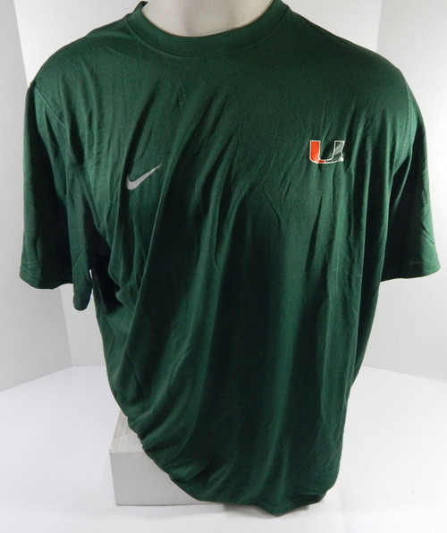 Miami Hurricanes Team Issued Green T-Shirt XXL DP53446