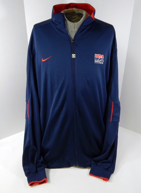 2000s Team USA Basketball Team Issued Blue Zip Up Jacket 2XL DP50539