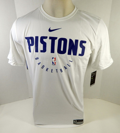 New NBA 2018-19 Detroit Pistons Team Issued White T-Shirt Large-Tall LT NWT 01S