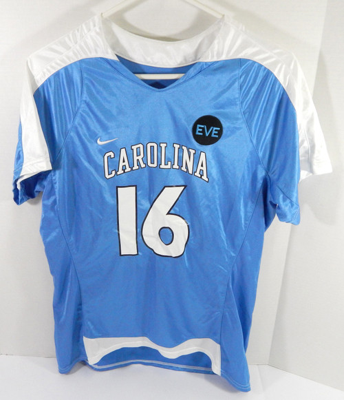 Womens Soccer North Carolina Tar Heels UNC #16 Game Used Blue Jersey EVE Patch 0
