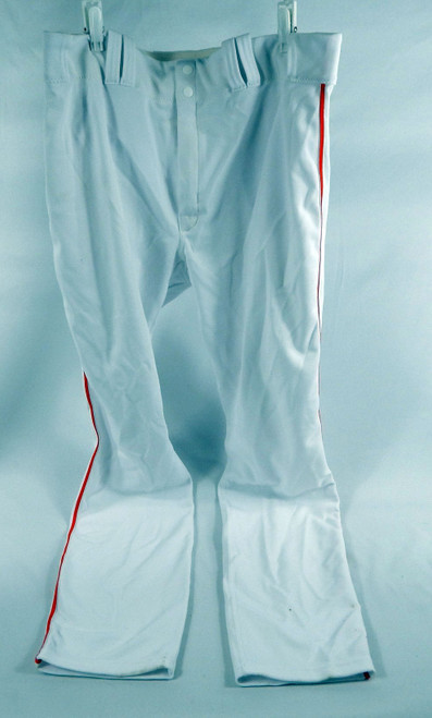 2017 Miami Marlins Hoover Game Used White Baseball Pants Size 38 244