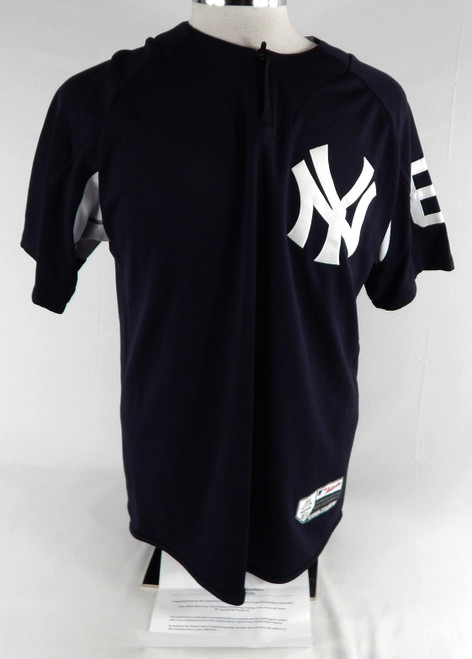2018 New York Yankees Albert Abreu #87 Game Issued P Used Navy Pullover Jersey 2